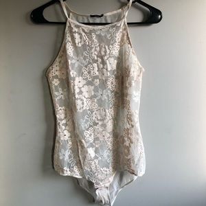 Lace see through bodysuit